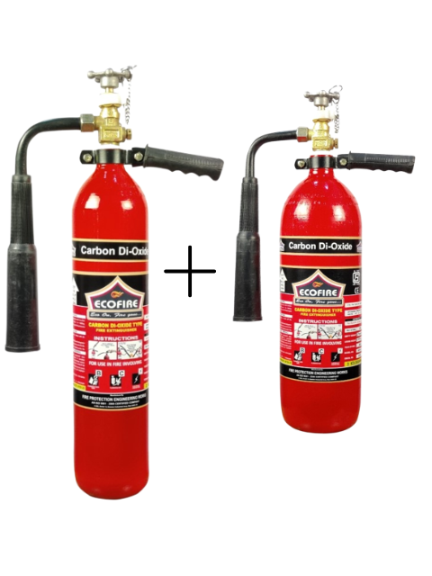 Eco Fire CO2 Type Fire Extinguisher In Capacity 2 kg+ 4.5 kg 